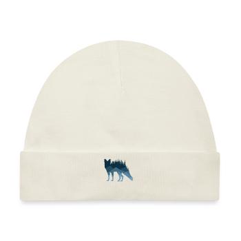 Geist des Waldes - Fuchs Silhouette - Baby Premium Organic Mütze - Naturweiß - Vorne