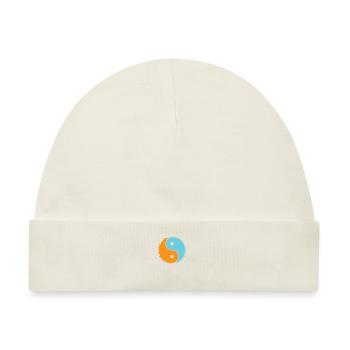 Orange Blau Yin and Yang Symbol - Baby Premium Organic Mütze - Naturweiß - Vorne