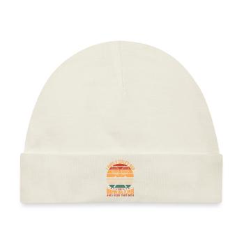 Badminton PAPA – Zwei Titel – Ich Rocke Sie Beide - Baby Premium Organic Mütze - Naturweiß - Vorne