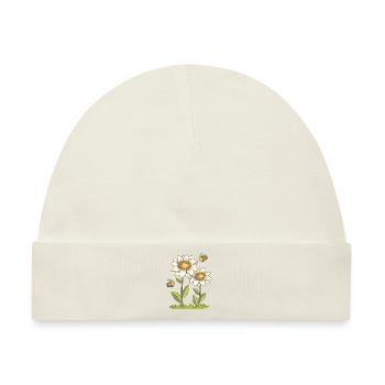 Bienen und Blüten - Baby Premium Organic Mütze - Naturweiß - Vorne