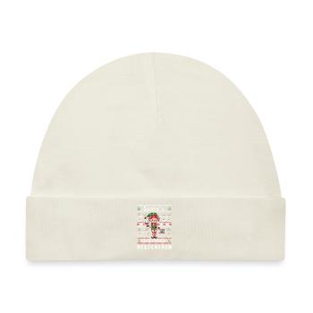 Ugly Weihnachten SANTAS LIEBLINGS Designerin - Baby Premium Organic Mütze - Naturweiß - Vorne