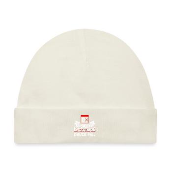 Nerd 3D Druck 0 Tage Seit Letztem 3D Druck Fail - Baby Premium Organic Mütze - Naturweiß - Vorne