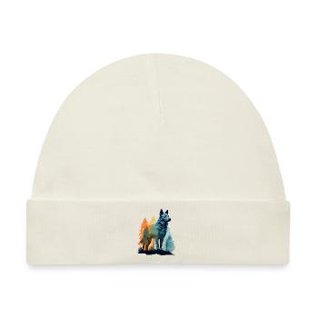Hund in der Wildnis - Baby Premium Organic Mütze - Naturweiß - Vorne