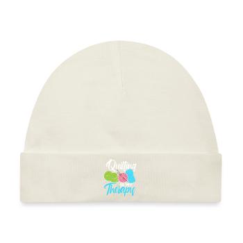 Quilting Is My Therapy - Quilting Expert - Baby Premium Organic Mütze - Naturweiß - Vorne