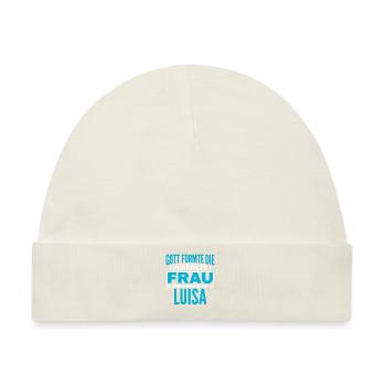 Luisa Name Design - Baby Premium Organic Mütze - Naturweiß - Vorne