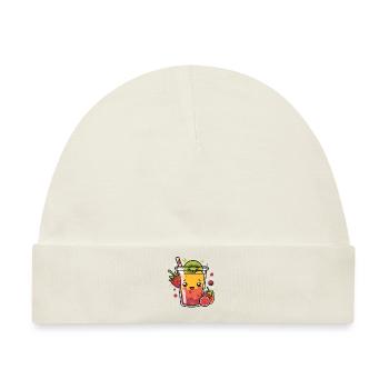 Saftige Frucht: Fruchtiges Getränk - Baby Premium Organic Mütze - Naturweiß - Vorne