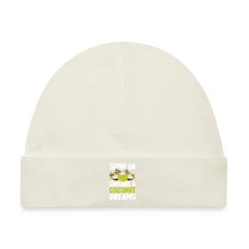 Toller Kokosnuss Spruch - Baby Premium Organic Mütze - Naturweiß - Vorne