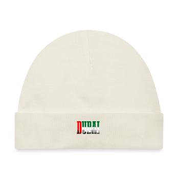 Dubai Skyline UAE Souvenir - Baby Premium Organic Mütze - Naturweiß - Vorne
