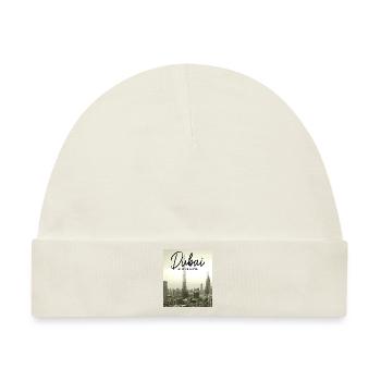 Dubai Skyline UAE Souvenir - Baby Premium Organic Mütze - Naturweiß - Vorne