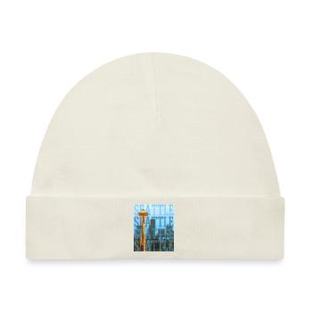 Seattle Washington Souvenir Geschenk - Baby Premium Organic Mütze - Naturweiß - Vorne