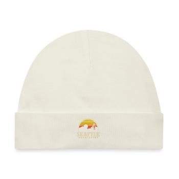 Seattle Washington Souvenir Geschenk - Baby Premium Organic Mütze - Naturweiß - Vorne