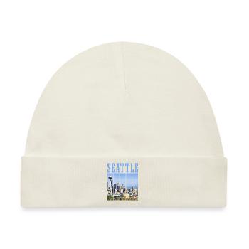 Seattle Washington Souvenir Geschenk - Baby Premium Organic Mütze - Naturweiß - Vorne