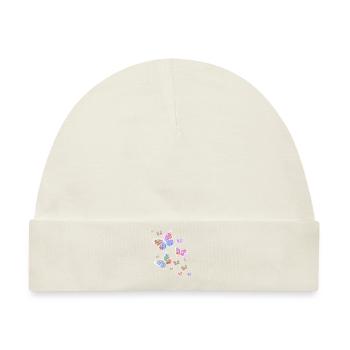 Schmetterling Schmetterling Tier bunt Farbe - Baby Premium Organic Mütze - Naturweiß - Vorne