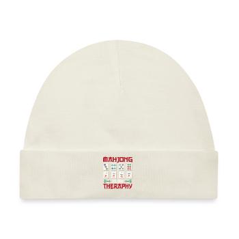 Geschenk für Mahjong Fans - Baby Premium Organic Mütze - Naturweiß - Vorne