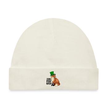Null Fuchs Gegebenes Wortspiel Niedlicher Kawaii Irischer Fuchs - Baby Premium Organic Mütze - Naturweiß - Vorne