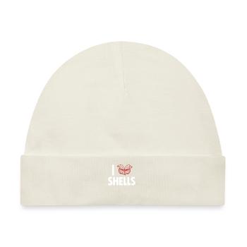 Ich liebe Shells Shell Bag Hunter Seashell - Baby Premium Organic Mütze - Naturweiß - Vorne