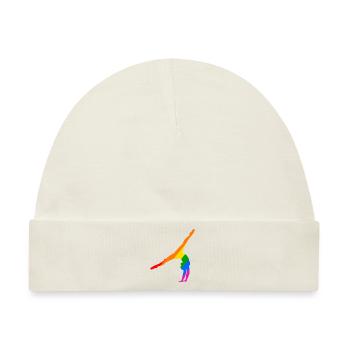 Handstand im Regenbogen - Baby Premium Organic Mütze - Naturweiß - Vorne