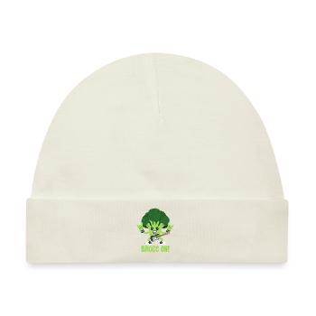 Brokkoli-Wortwitz - Rock On! - Baby Premium Organic Mütze - Naturweiß - Vorne