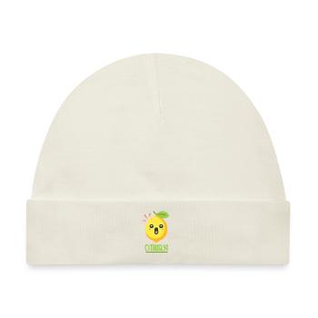 Zitrus-Wortwitz - Baby Premium Organic Mütze - Naturweiß - Vorne