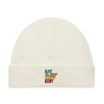 Eat Sleep Copy Edit 3 - Baby Premium Organic Mütze - Naturweiß - Vorne