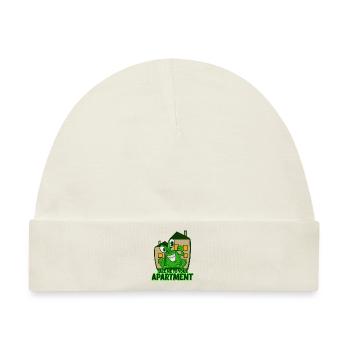 Bring mich in deine Wohnung T-Shirt Space Grünes Wortspiel - Baby Premium Organic Mütze - Naturweiß - Vorne
