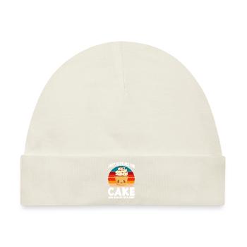 Cake Lover Cake Gift - Baby Premium Organic Mütze - Naturweiß - Vorne