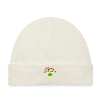 Cake Lover Cake Gift - Baby Premium Organic Mütze - Naturweiß - Vorne