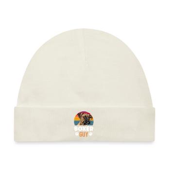 BOXER GUY Deutscher Boxer Hundepapa Boxer - Baby Premium Organic Mütze - Naturweiß - Vorne