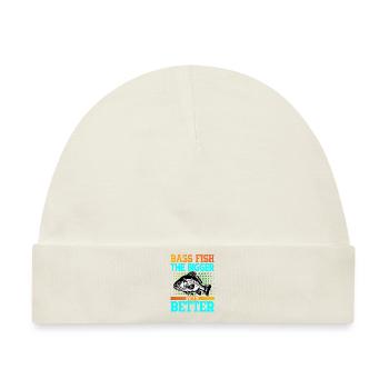 Barschfische je größer desto besser - Baby Premium Organic Mütze - Naturweiß - Vorne