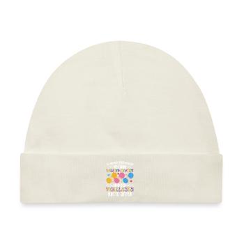 Hobby Stricken Häkeln Mutter Mama Oma Geschenk - Baby Premium Organic Mütze - Naturweiß - Vorne