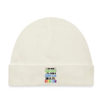 Ich Bin Verwirrter Als Ein Chamäleon - Baby Premium Organic Mütze - Naturweiß - Vorne