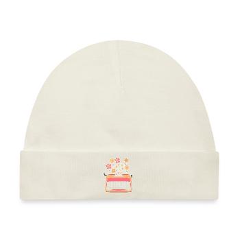 Blumen Vintage Schreibmaschine Erzähler - Baby Premium Organic Mütze - Naturweiß - Vorne