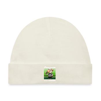 Fußball Elfmeter Fußballspieler Schiri Lustig - Baby Premium Organic Mütze - Naturweiß - Vorne