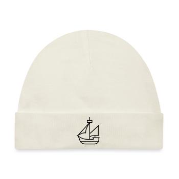 Piratenschiff - Baby Premium Organic Mütze - Naturweiß - Vorne