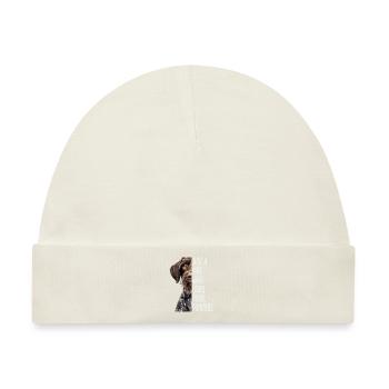 Pudelpointer Girl Geschenk - Baby Premium Organic Mütze - Naturweiß - Vorne