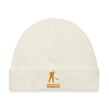 bauarbeiter baustelle worker - Baby Premium Organic Mütze - Naturweiß - Vorne