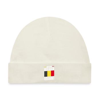 Belgier Belgisch Belgien - Baby Premium Organic Mütze - Naturweiß - Vorne