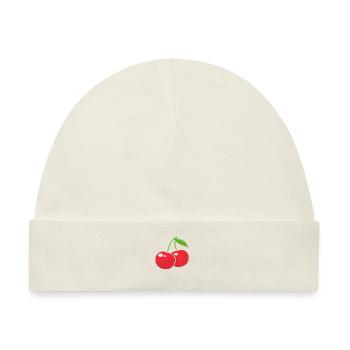 Kirsche Kirschbaum Kirschblüte Frucht Geschenk - Baby Premium Organic Mütze - Naturweiß - Vorne