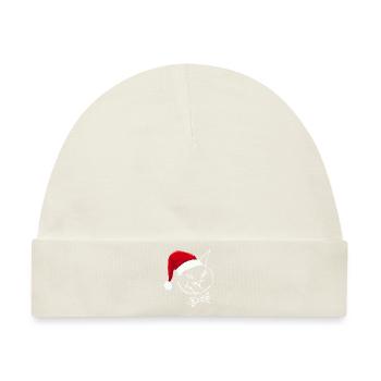 Beliebtes Weihnachtsdesign 2024 dezent - Baby Premium Organic Mütze - Naturweiß - Vorne