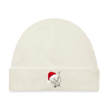 Beliebtes Weihnachtsdesign 2024 dezent - Baby Premium Organic Mütze - Naturweiß - Vorne