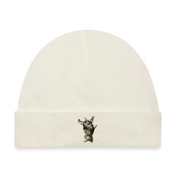 Devon Rex Trompete - Baby Premium Organic Mütze - Naturweiß - Vorne