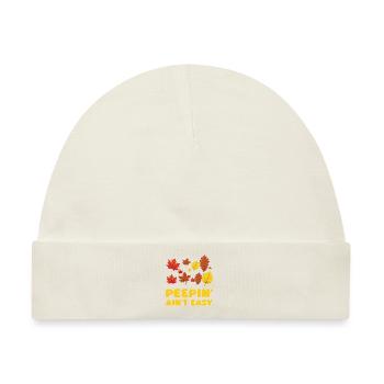 Peepin' Ain't Easy Leaf Peeper Leaf Peeping - Baby Premium Organic Mütze - Naturweiß - Vorne
