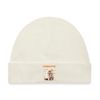 PERSERKATZEN NUR FLAUSCHIG Perser Katze - Baby Premium Organic Mütze - Naturweiß - Vorne