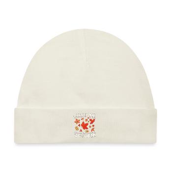 Color Me Oktober Blatt Peeper Leaf Peeping - Baby Premium Organic Mütze - Naturweiß - Vorne