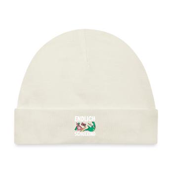 School 1. Grade - Baby Premium Organic Mütze - Naturweiß - Vorne
