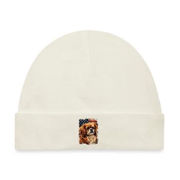 Tibet Spaniel Amerika Usa - Baby Premium Organic Mütze - Naturweiß - Vorne