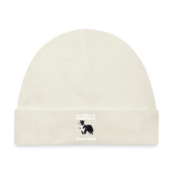 Border Collie EIN BORDER COLLIE IST NICHT GENUG - Baby Premium Organic Mütze - Naturweiß - Vorne