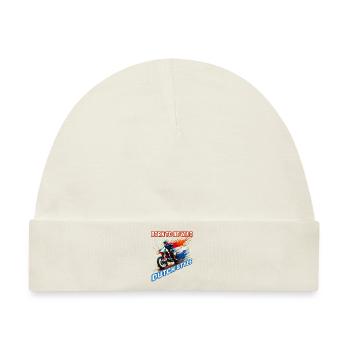 Robuste Motorradbekleidung mit holländischer Flagge - Baby Premium Organic Mütze - Naturweiß - Vorne