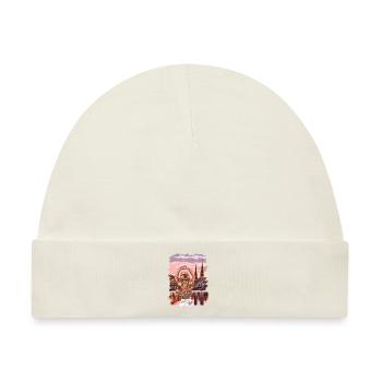 Mein Hamburg Frau Skyline Illustration - Baby Premium Organic Mütze - Naturweiß - Vorne