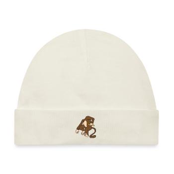 Affe Körper Mit Einer Banane Lustiger Affen-Primat - Baby Premium Organic Mütze - Naturweiß - Vorne